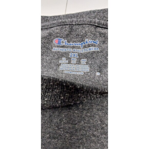 Champion Mens Size XXL Penn State T Shirt Charcoal Gray Tee Y2K University Comfy - Picture 3 of 11